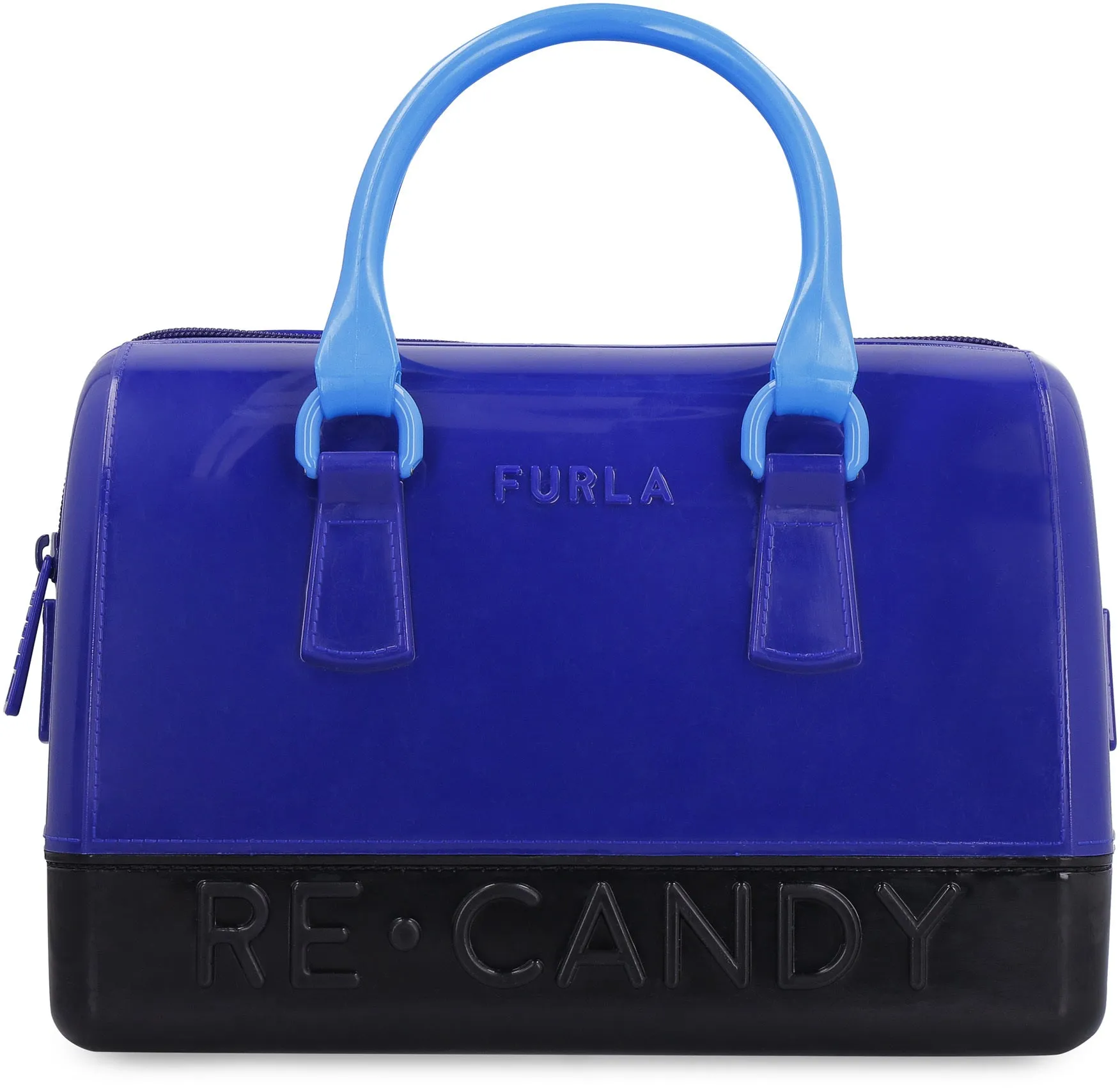 Furla Candy Logo Embossed Color-Block Tote Bag