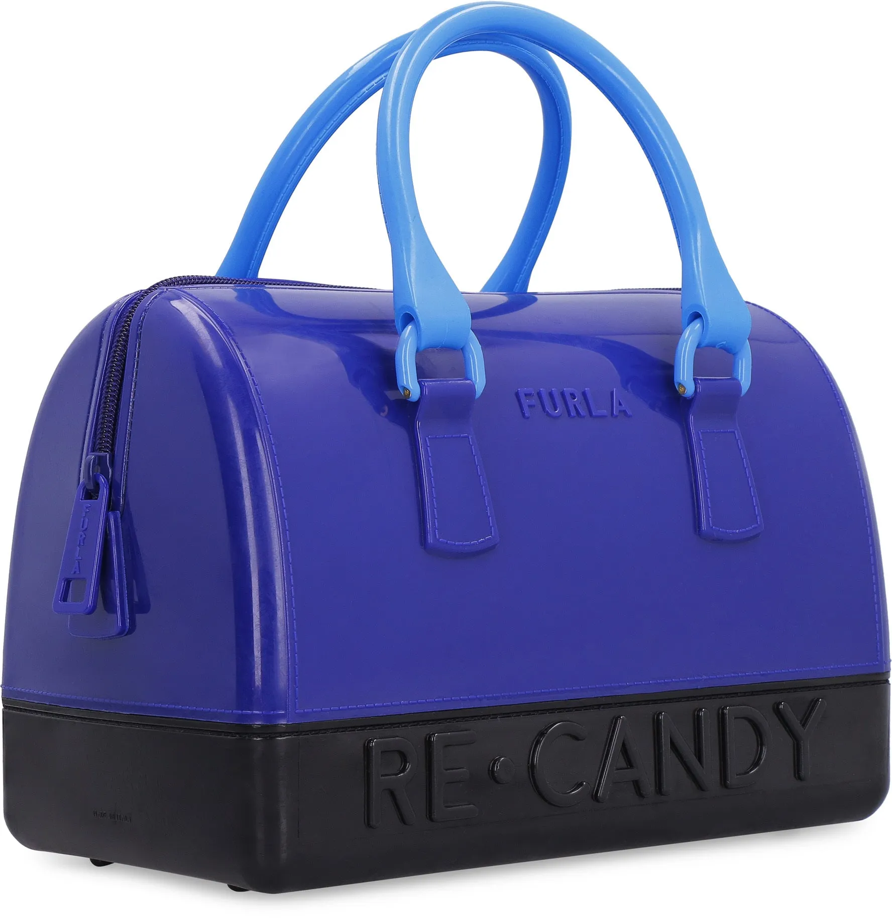 Furla Candy Logo Embossed Color-Block Tote Bag