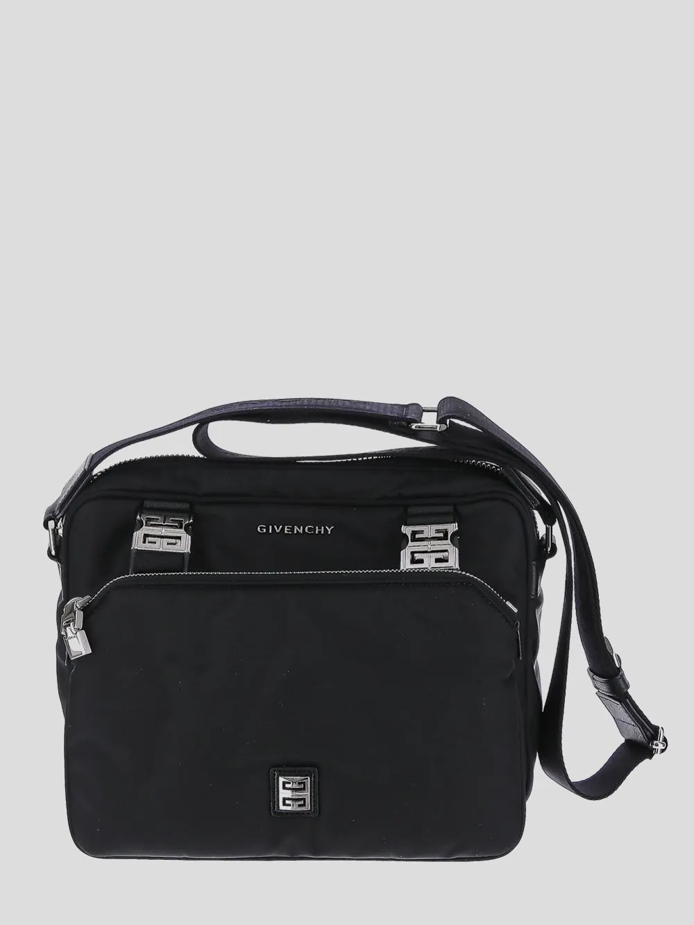 Givenchy 4G Logo Plaque Zipped Messenger Bag