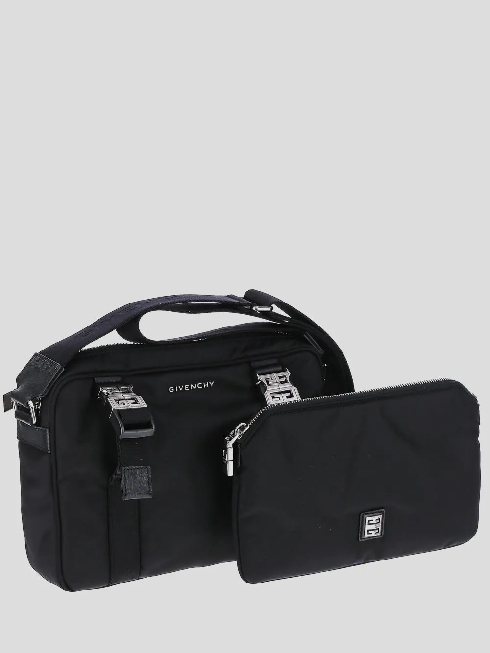 Givenchy 4G Logo Plaque Zipped Messenger Bag