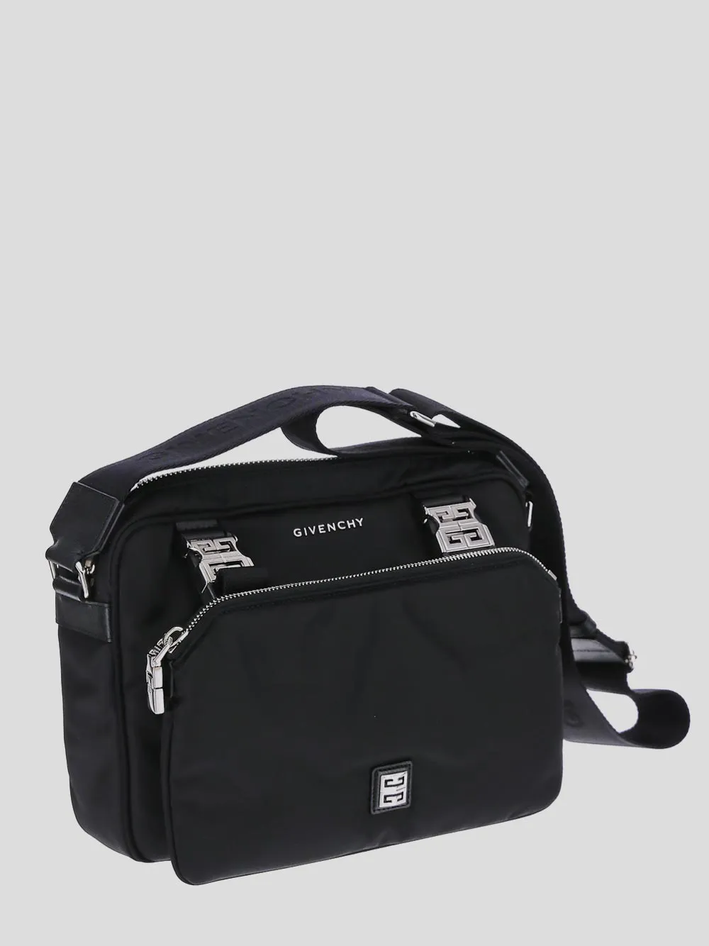 Givenchy 4G Logo Plaque Zipped Messenger Bag
