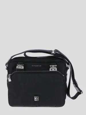 Givenchy 4G Logo Plaque Zipped Messenger Bag