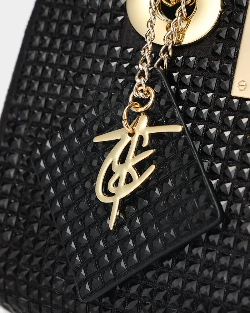 Glitter Handbag in Black