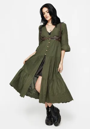 Gossamer Tiered Overdress - Green