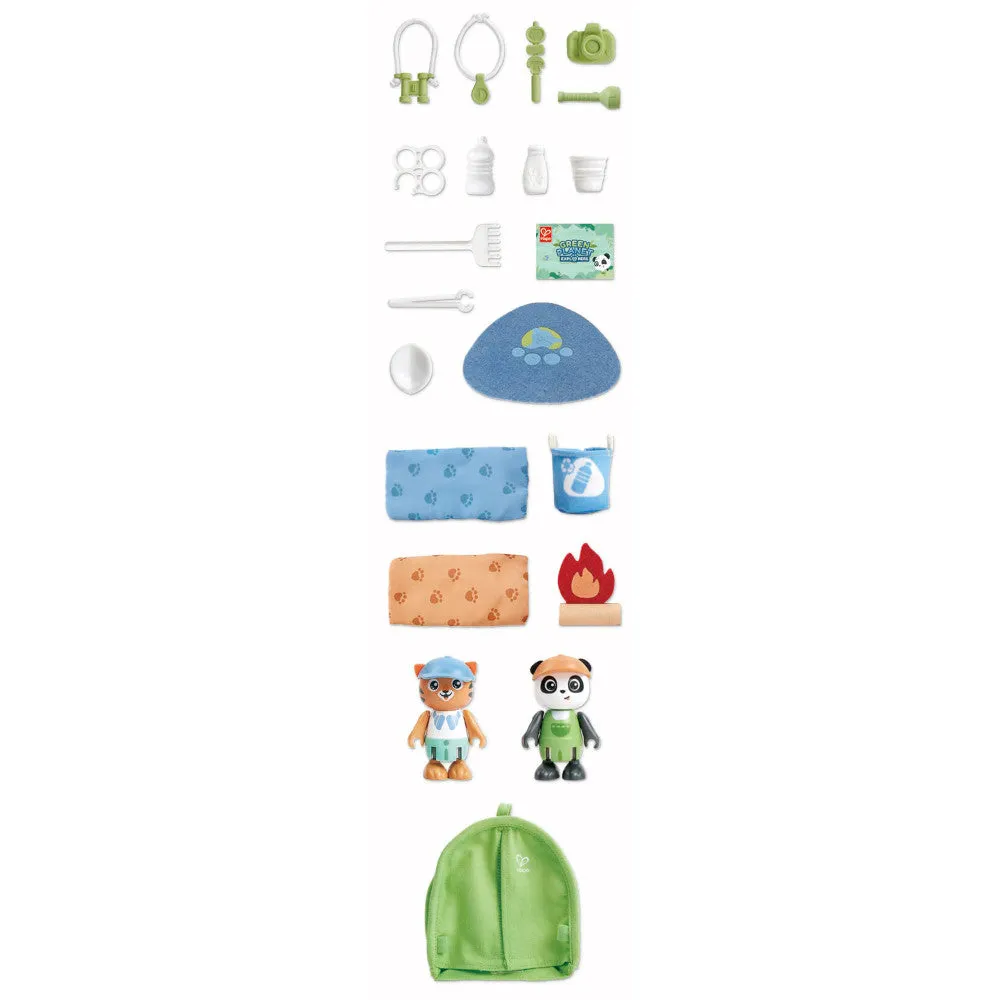 Hape Eco-Camping Wooden Playset - 24 Piece Nature Adventure Set