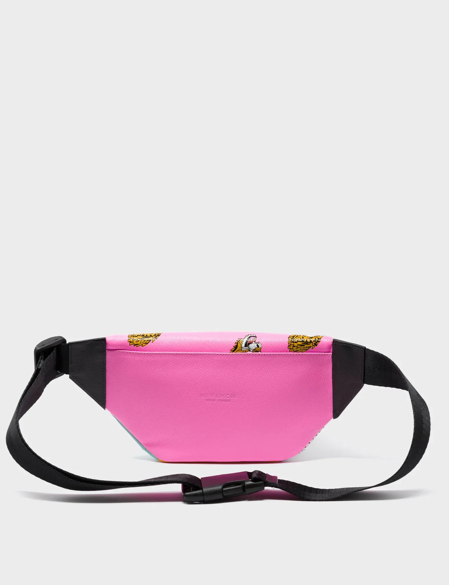 Harold Fanny Pack Bubblegum Pink Leather - Blazing Tiger Print