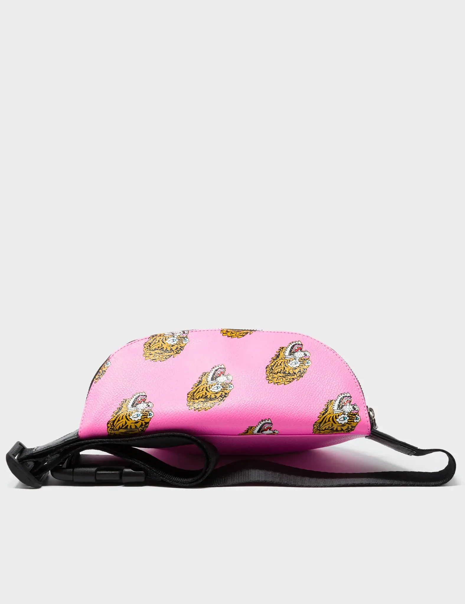 Harold Fanny Pack Bubblegum Pink Leather - Blazing Tiger Print