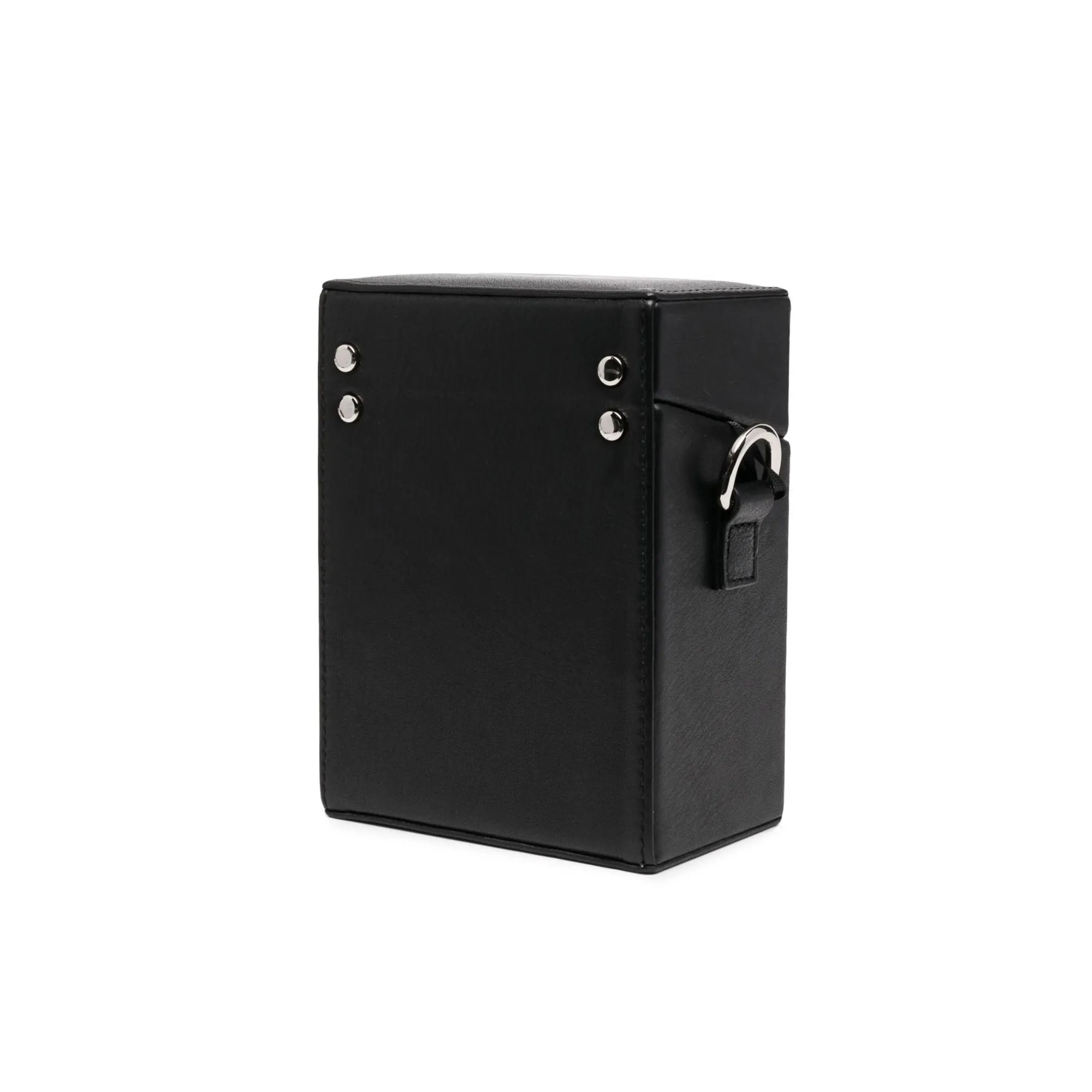 Heliot Emil Leather Strap Box Bag Black
