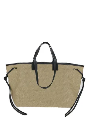 Isabel Marant Logo Embossed Shoulder Bag