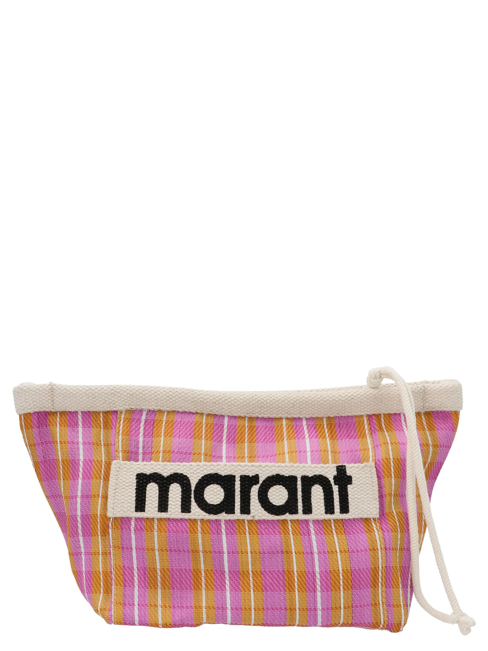 Isabel Marant Striped Zip-Up Clutch Bag