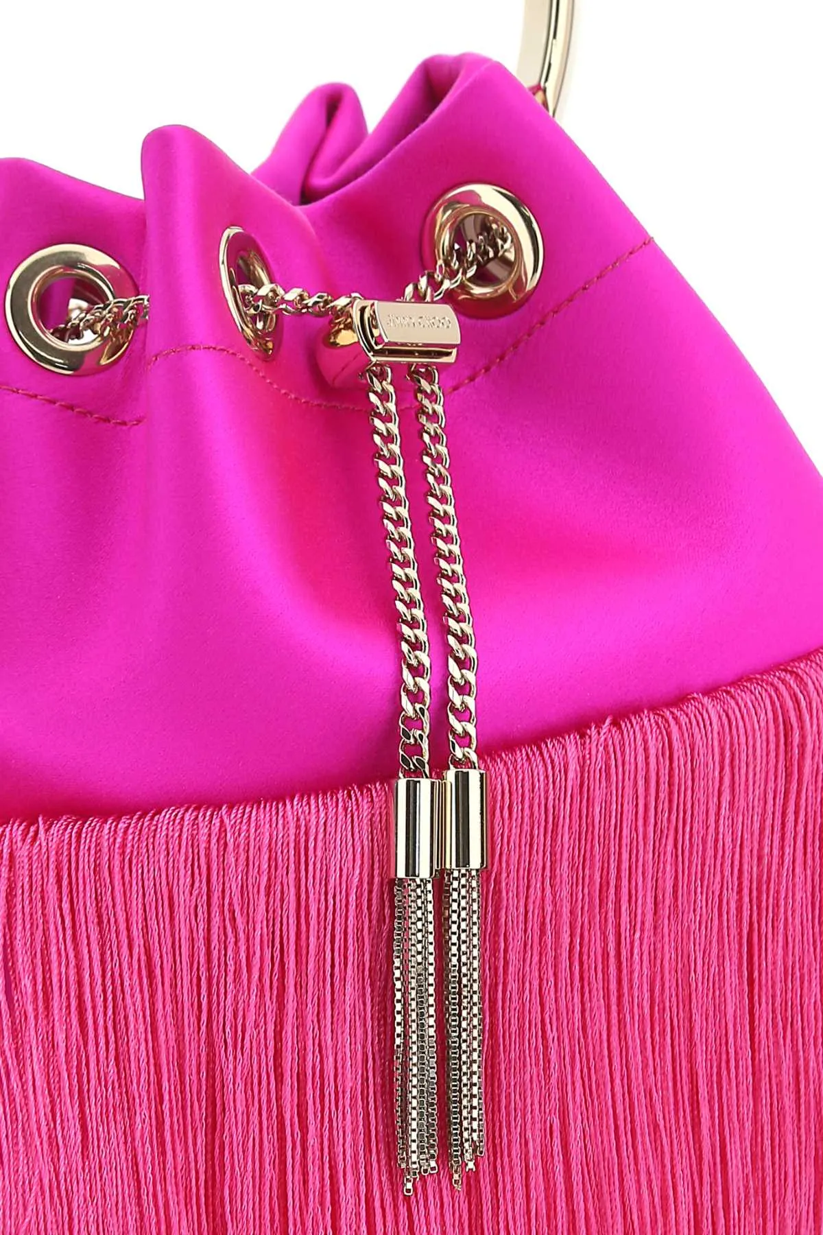 Jimmy Choo Bon Bon Fringed Edge Mini Tote Bag