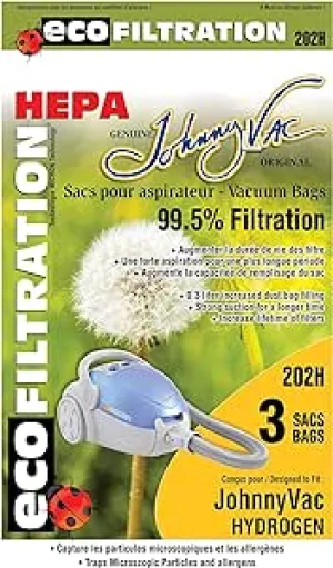 Johnny  Vac Replacement Bags HEPA 202H Hydrogen