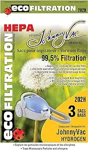 Johnny  Vac Replacement Bags HEPA 202H Hydrogen