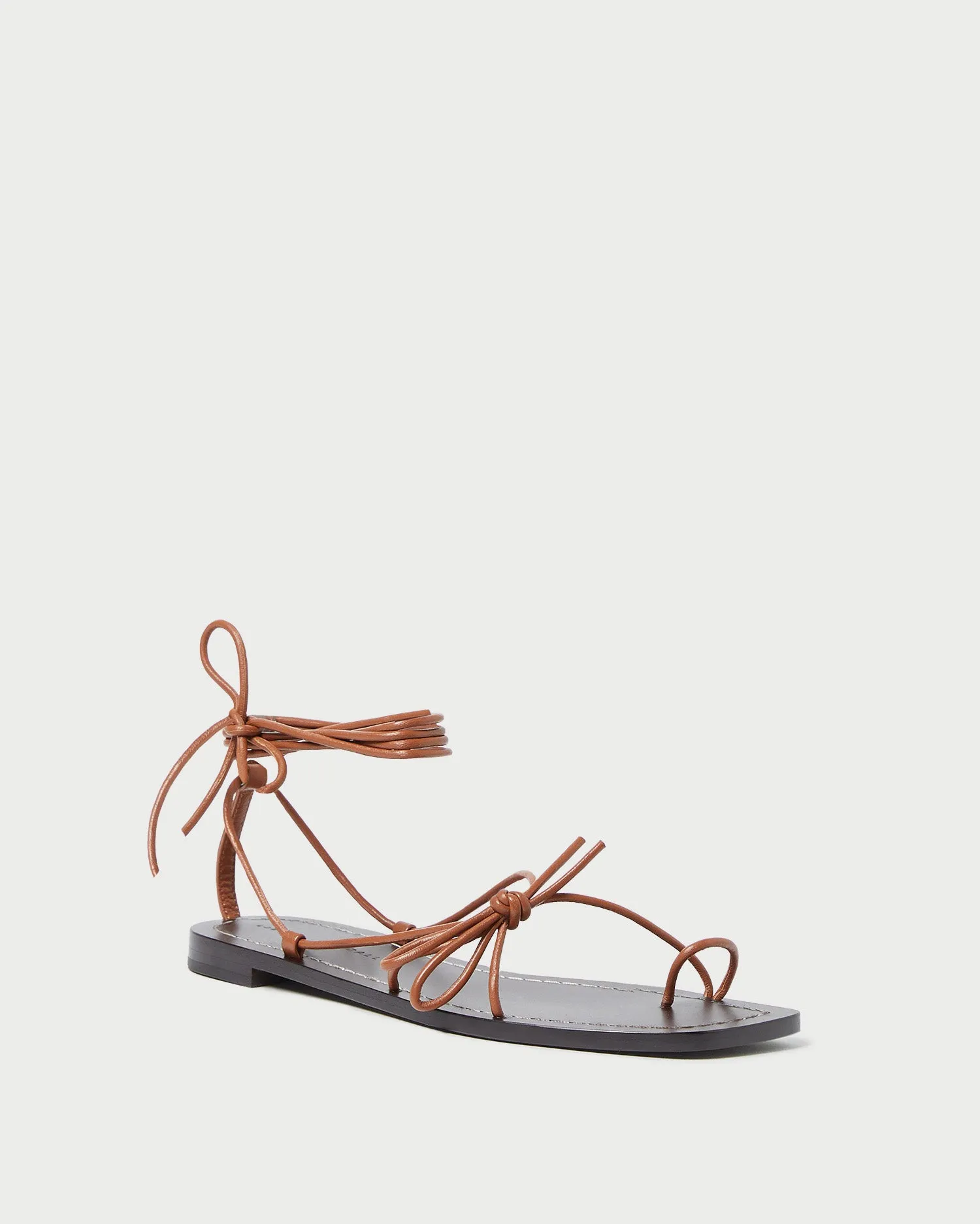 Jude Timber Leather Flat Sandal