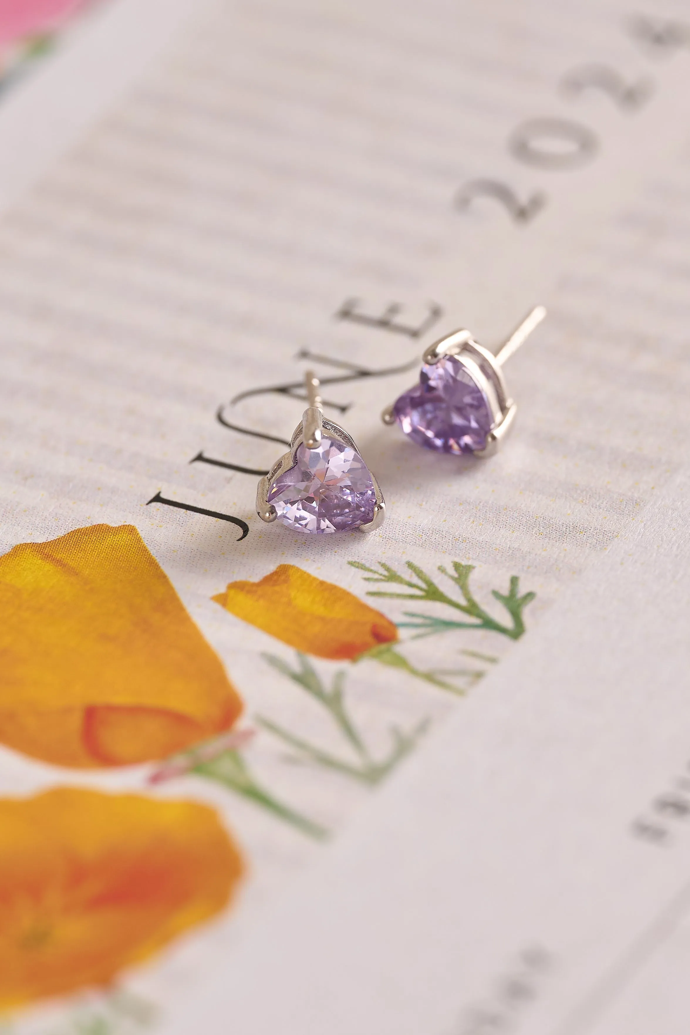 June Birthstone Earrings - Alexandrite