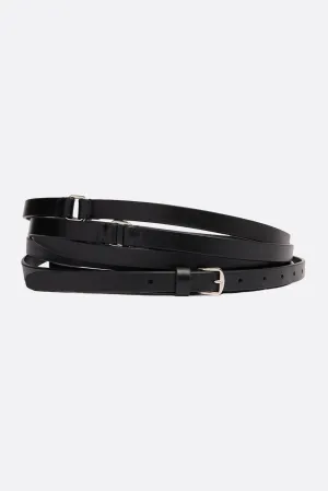 Kepa triple-wrap belt in smooth leather