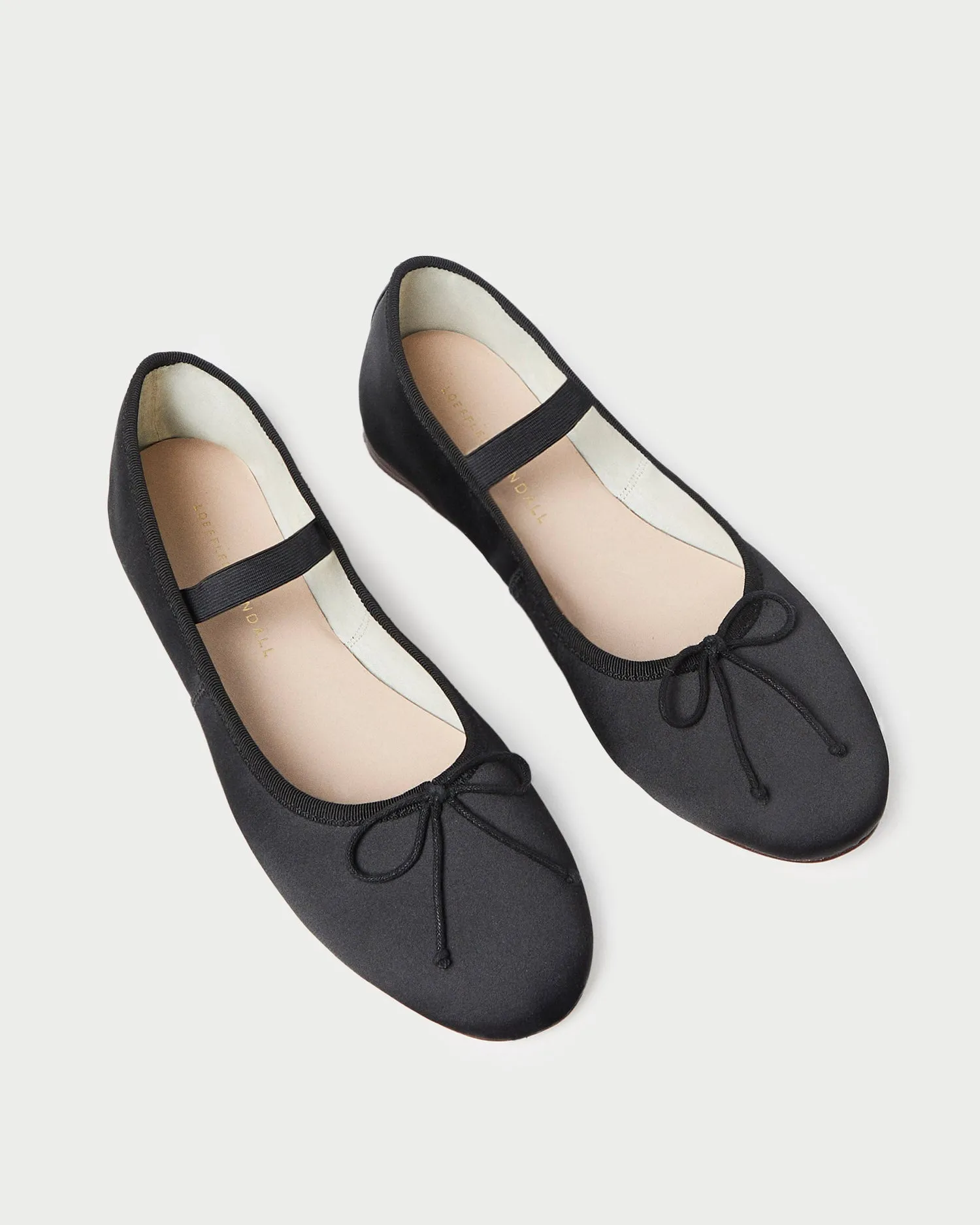 Leonie Black Satin Ballet Flat