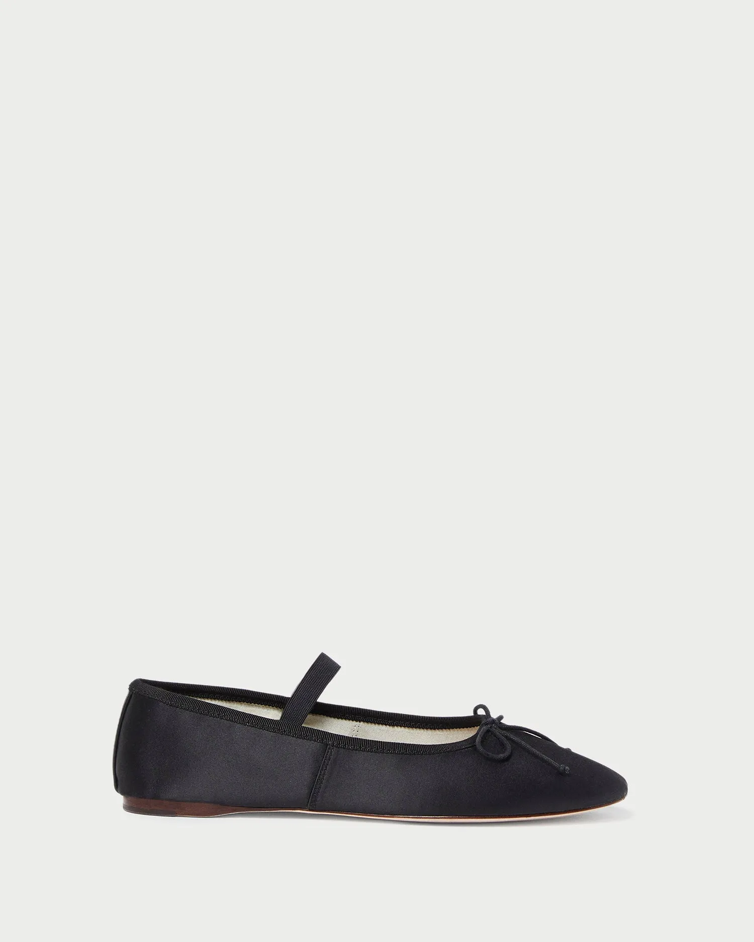 Leonie Black Satin Ballet Flat