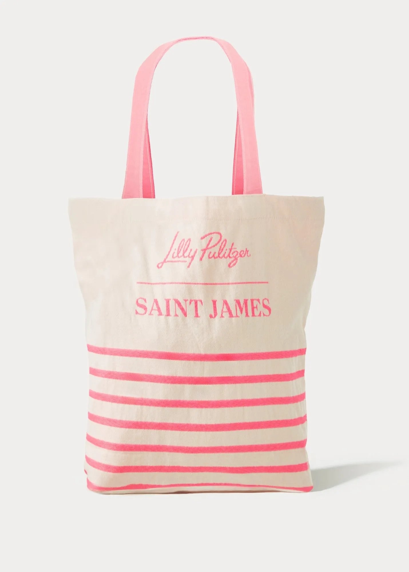 Lilly Pulitzer x STRIPED TOTE BAG | Recycled Cotton (ECRU / PINK)