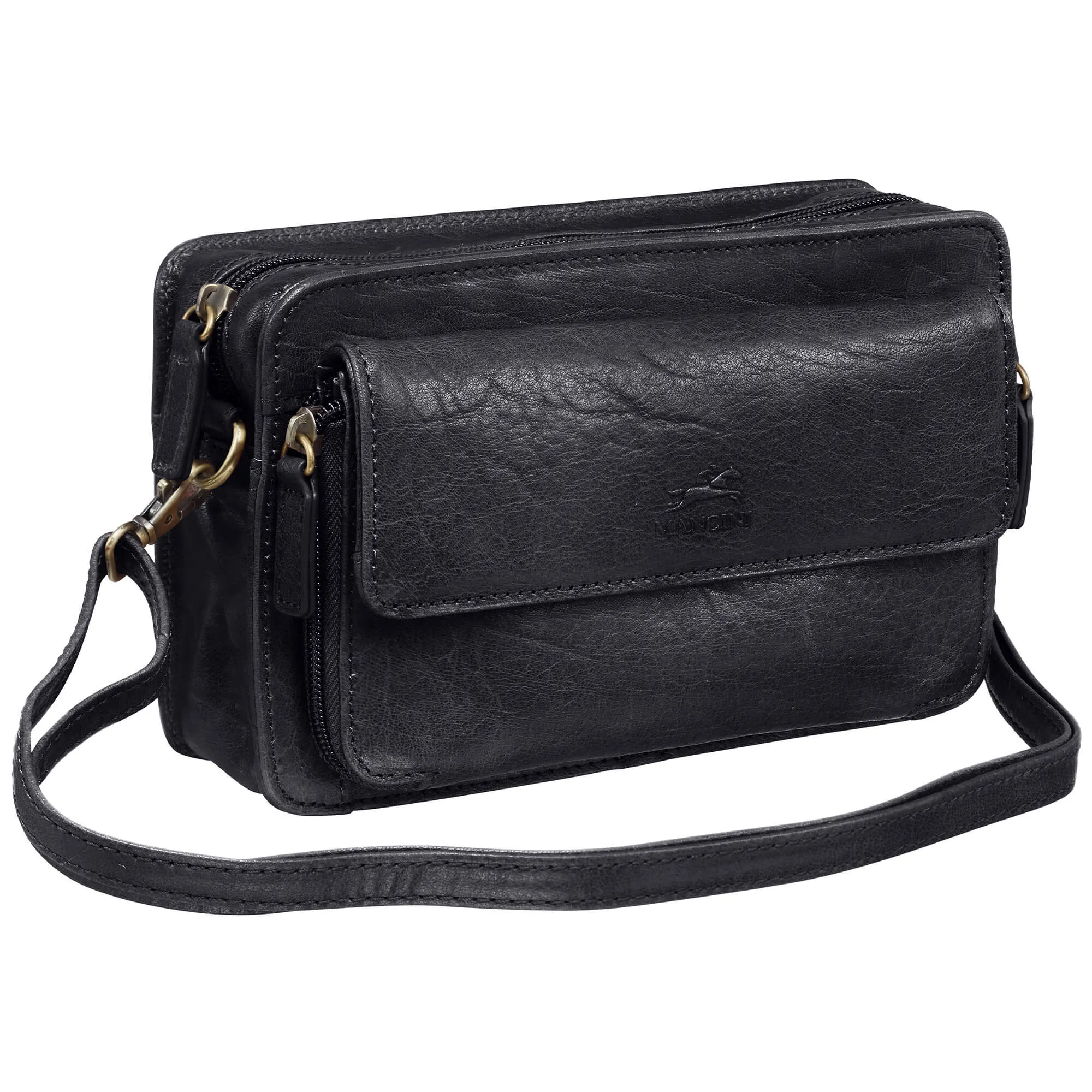 Mancini Arizona Unisex Leather Shoulder Travel Bag