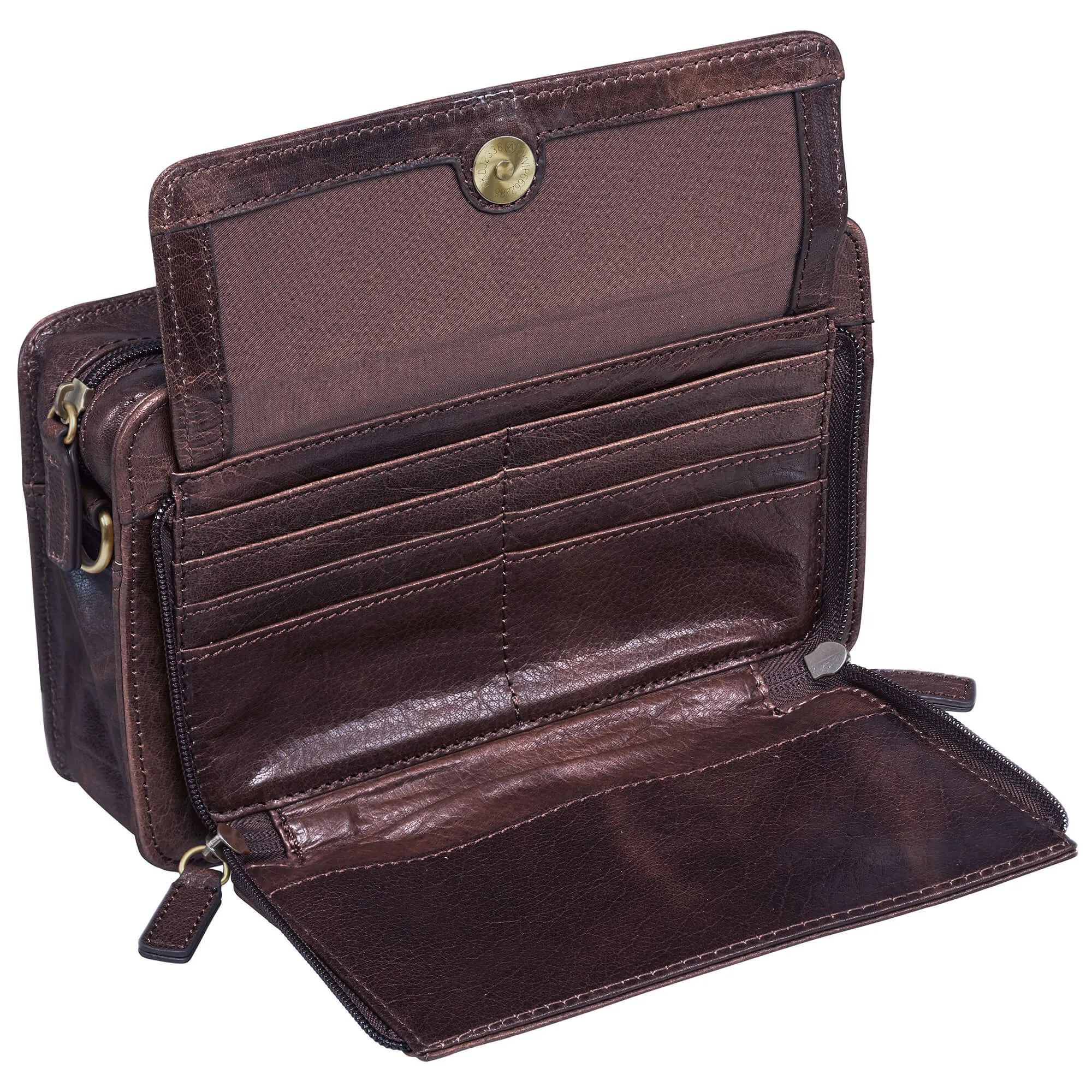 Mancini Arizona Unisex Leather Shoulder Travel Bag
