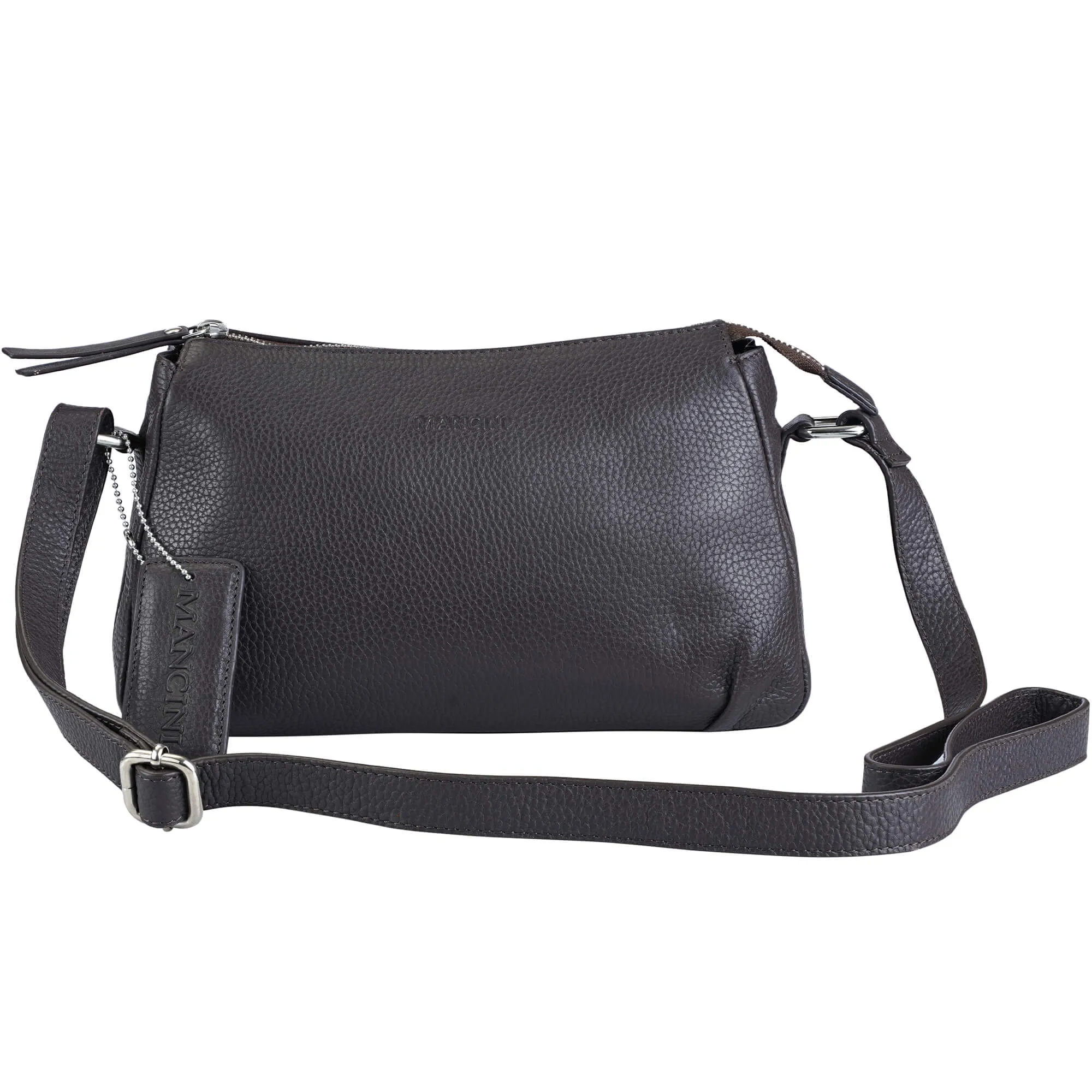 Mancini Pebbled Charlize Leather Crossbody Bag