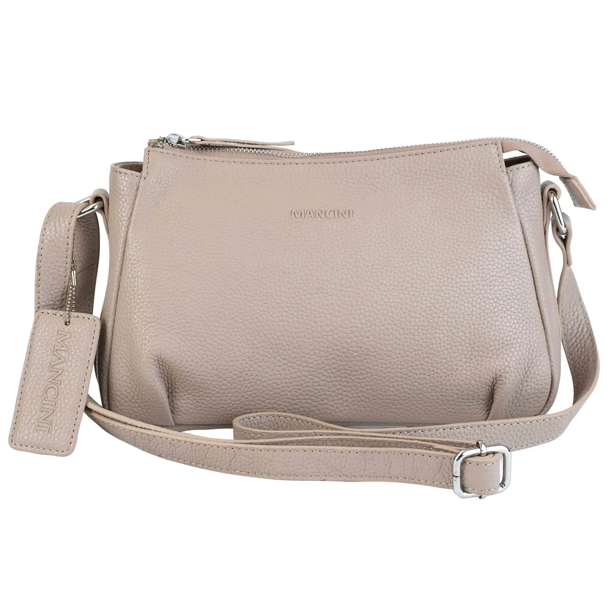 Mancini Pebbled Charlize Leather Crossbody Bag