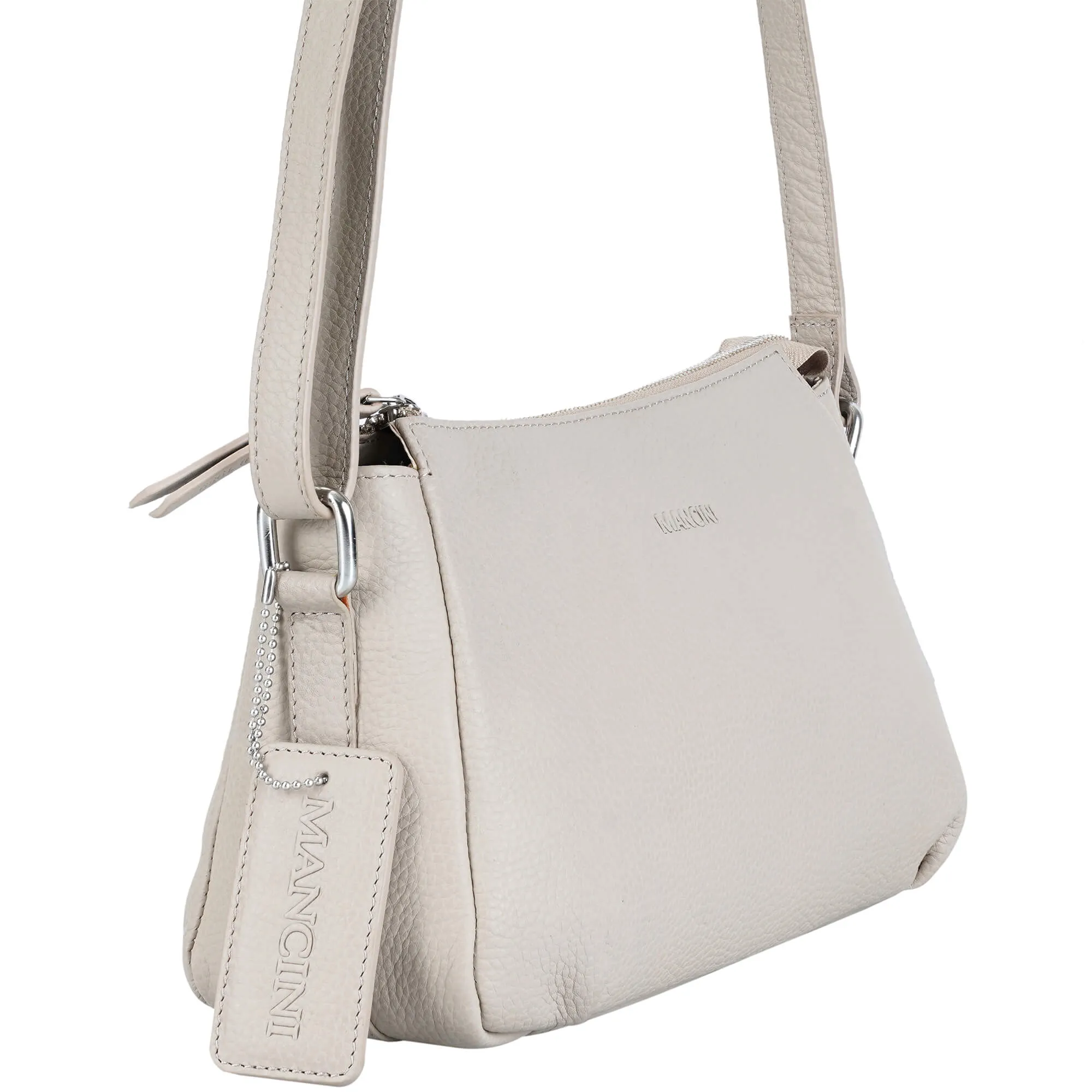 Mancini Pebbled Charlize Leather Crossbody Bag