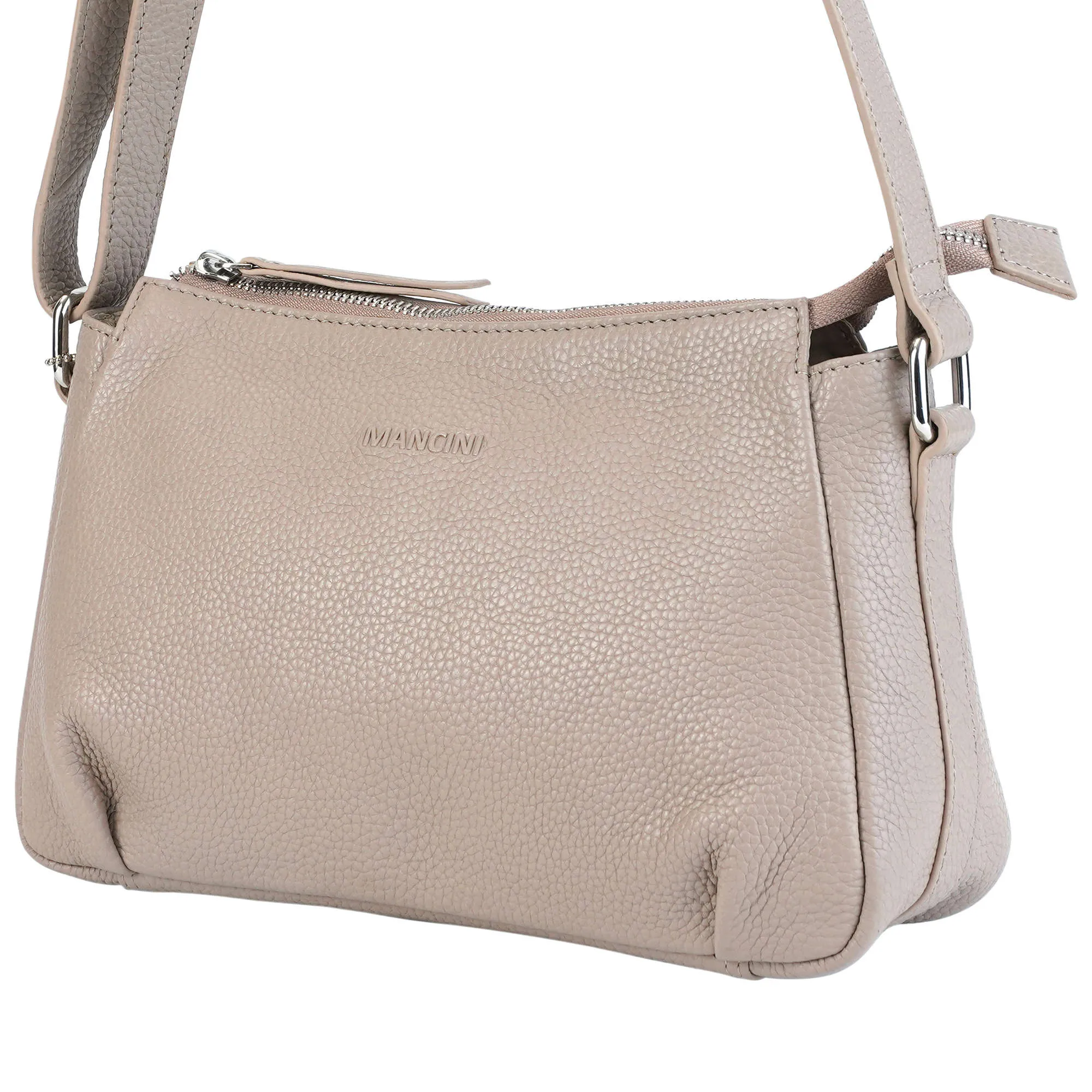 Mancini Pebbled Charlize Leather Crossbody Bag
