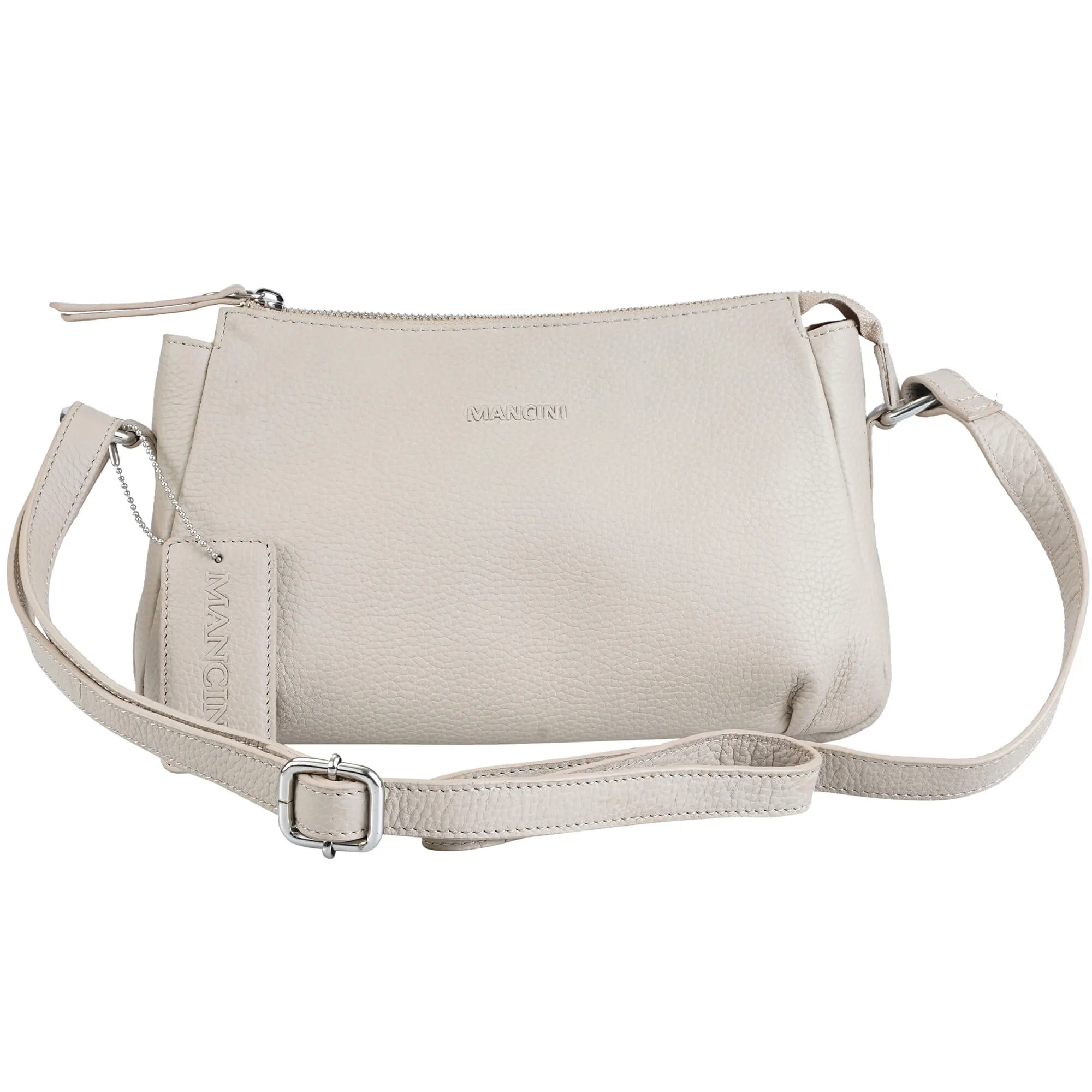 Mancini Pebbled Charlize Leather Crossbody Bag