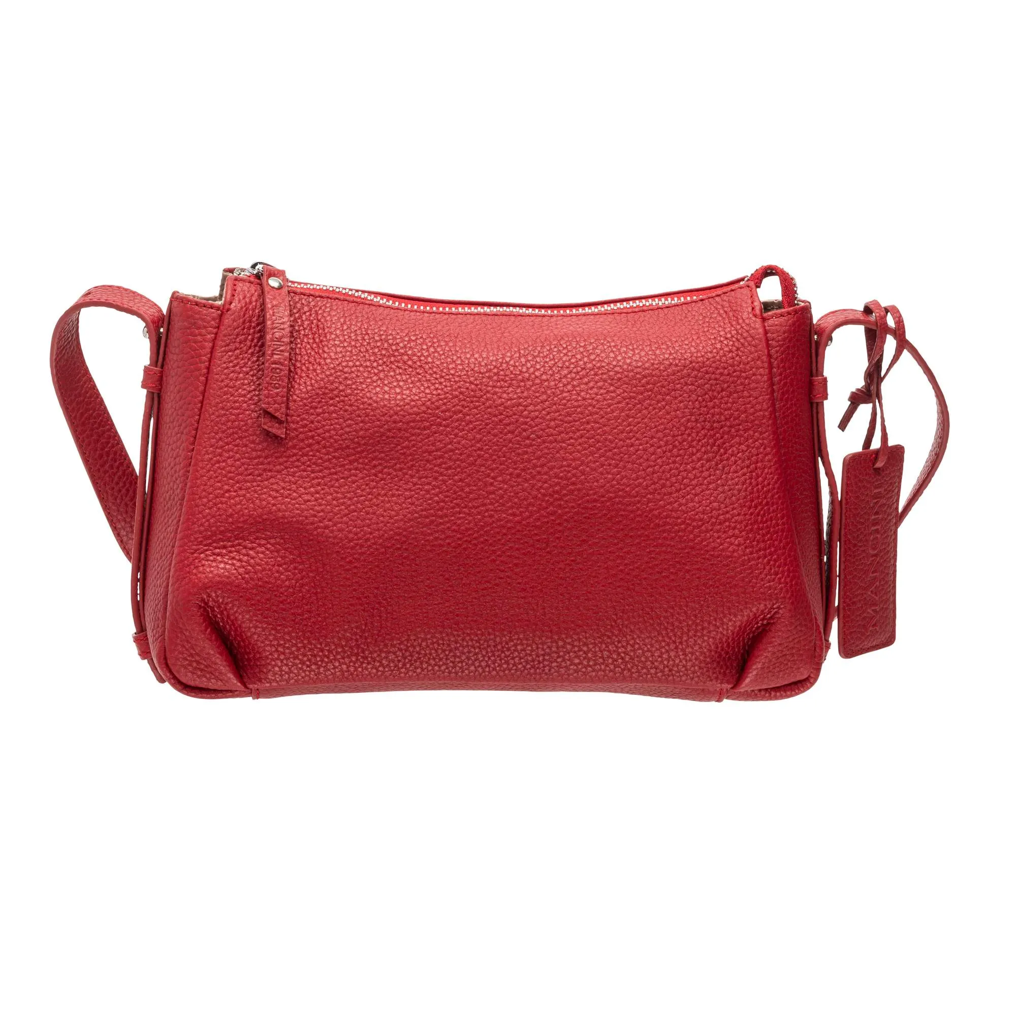 Mancini Pebbled Charlize Leather Crossbody Bag