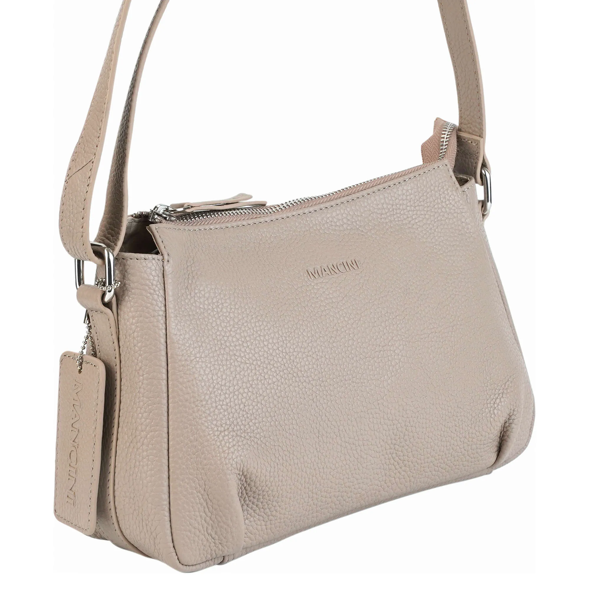 Mancini Pebbled Charlize Leather Crossbody Bag