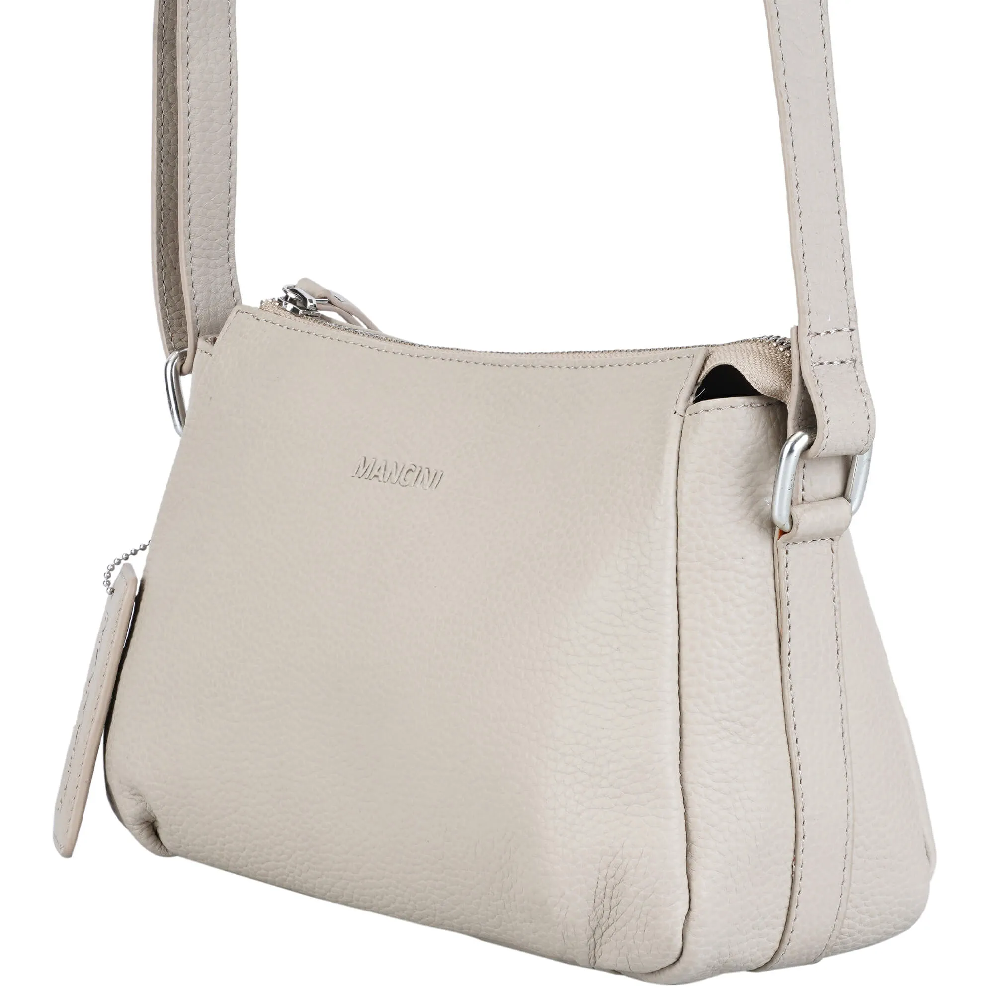 Mancini Pebbled Charlize Leather Crossbody Bag