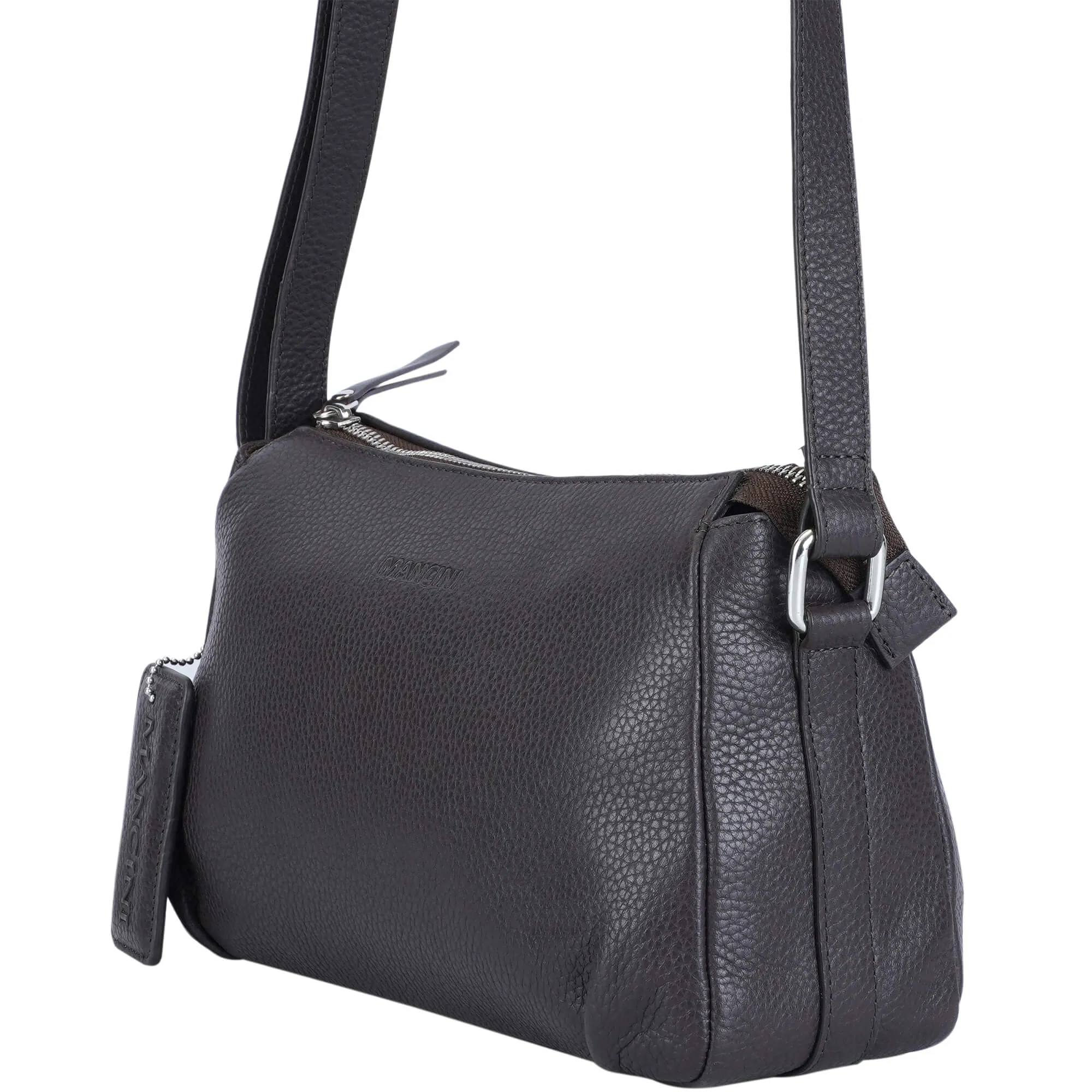 Mancini Pebbled Charlize Leather Crossbody Bag