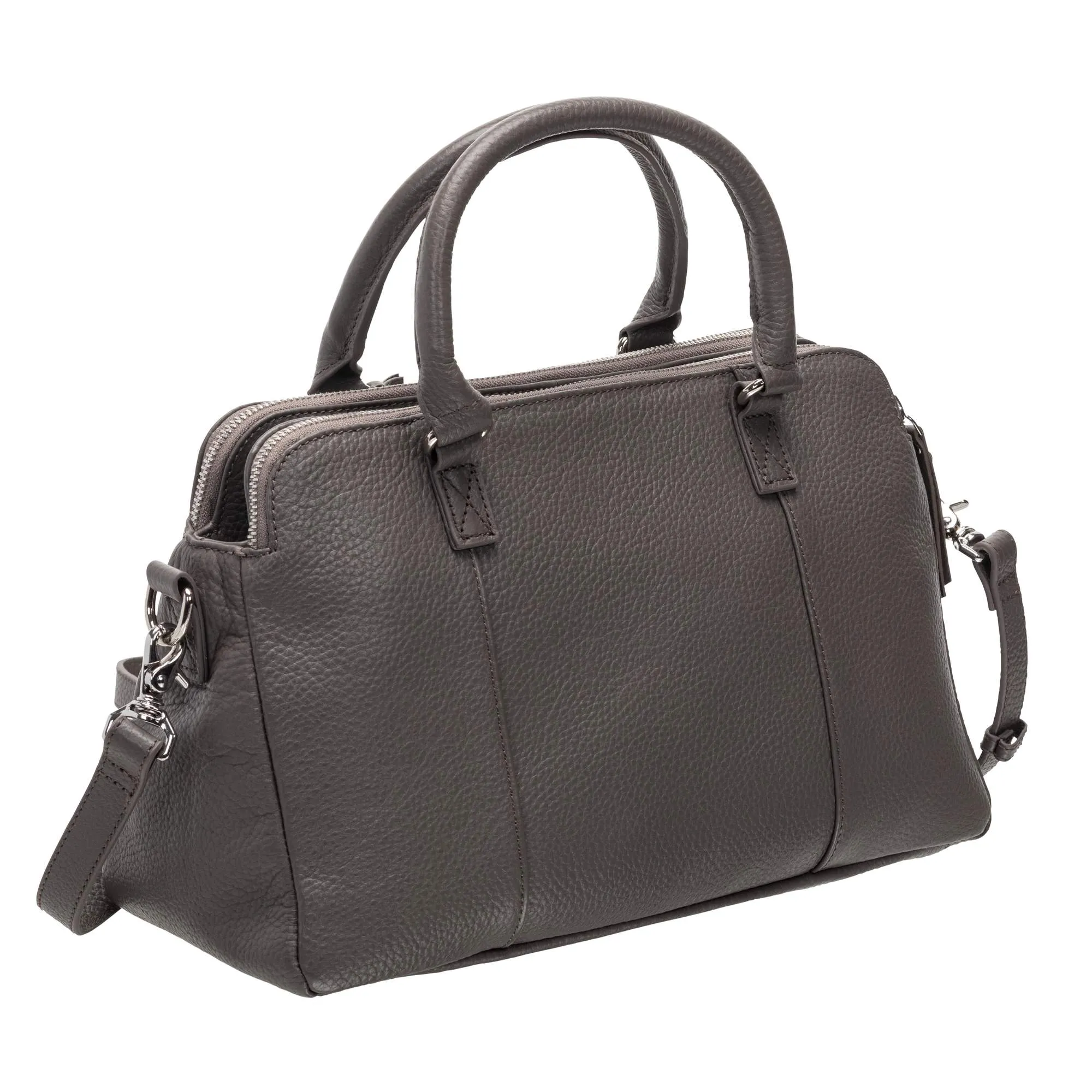 Mancini Pebbled Jennifer Leather Satchel Bag