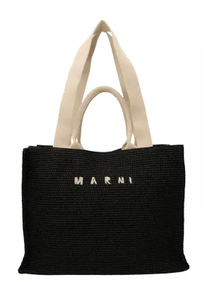 Marni Logo Embroidered Top Handle Bag