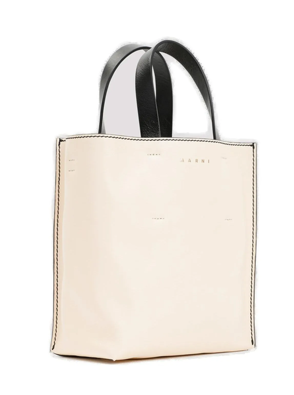 Marni Logo Stamp Two-Tone Tote Bag