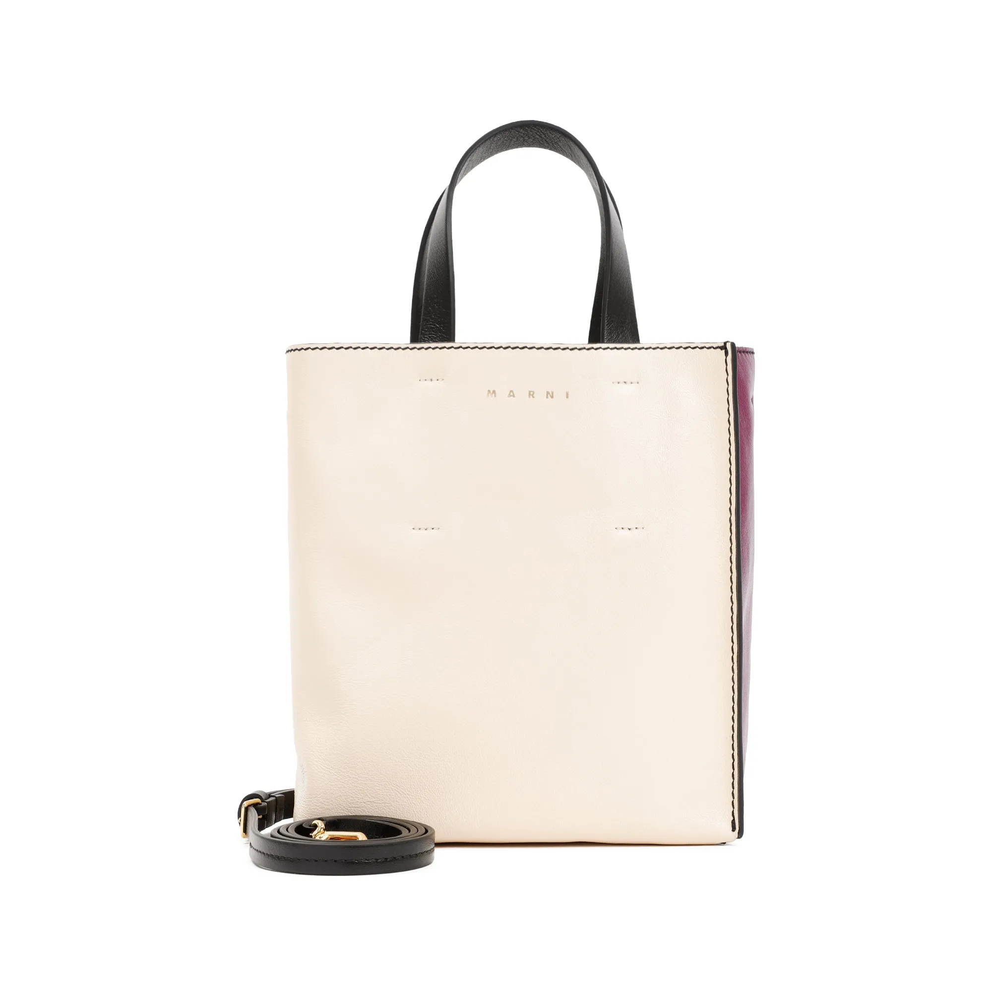 Marni Logo Stamp Two-Tone Tote Bag