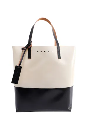 Marni Tribeca Two-Tone Top Handle Tote Bag