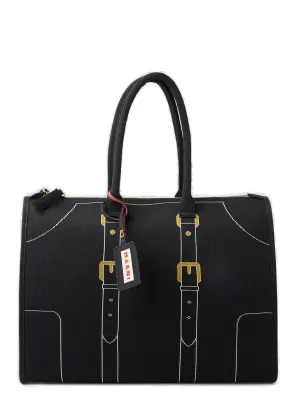 Marni Trompe L'oeil Jacquard Tote Bag