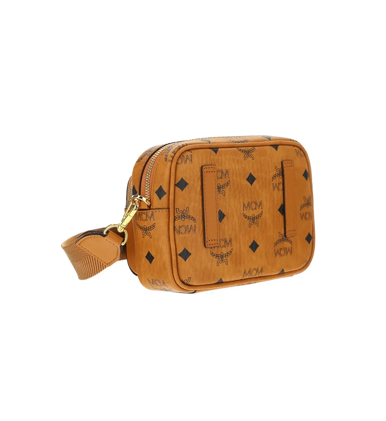 MCM Visetos Logo Plaque Crossbody Bag