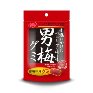 Nobel Otoko Ume Plum Gummies Salty & Sour Gummy Candies 38g (Pack of 6)