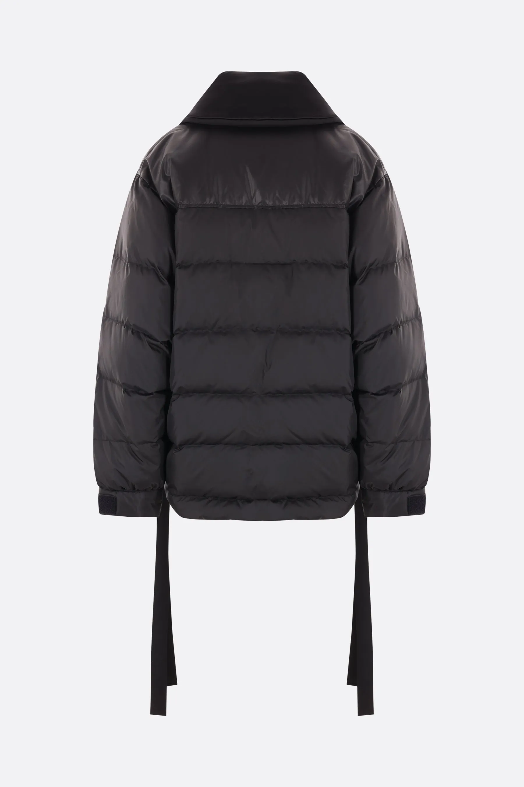 nylon and satin down jacket