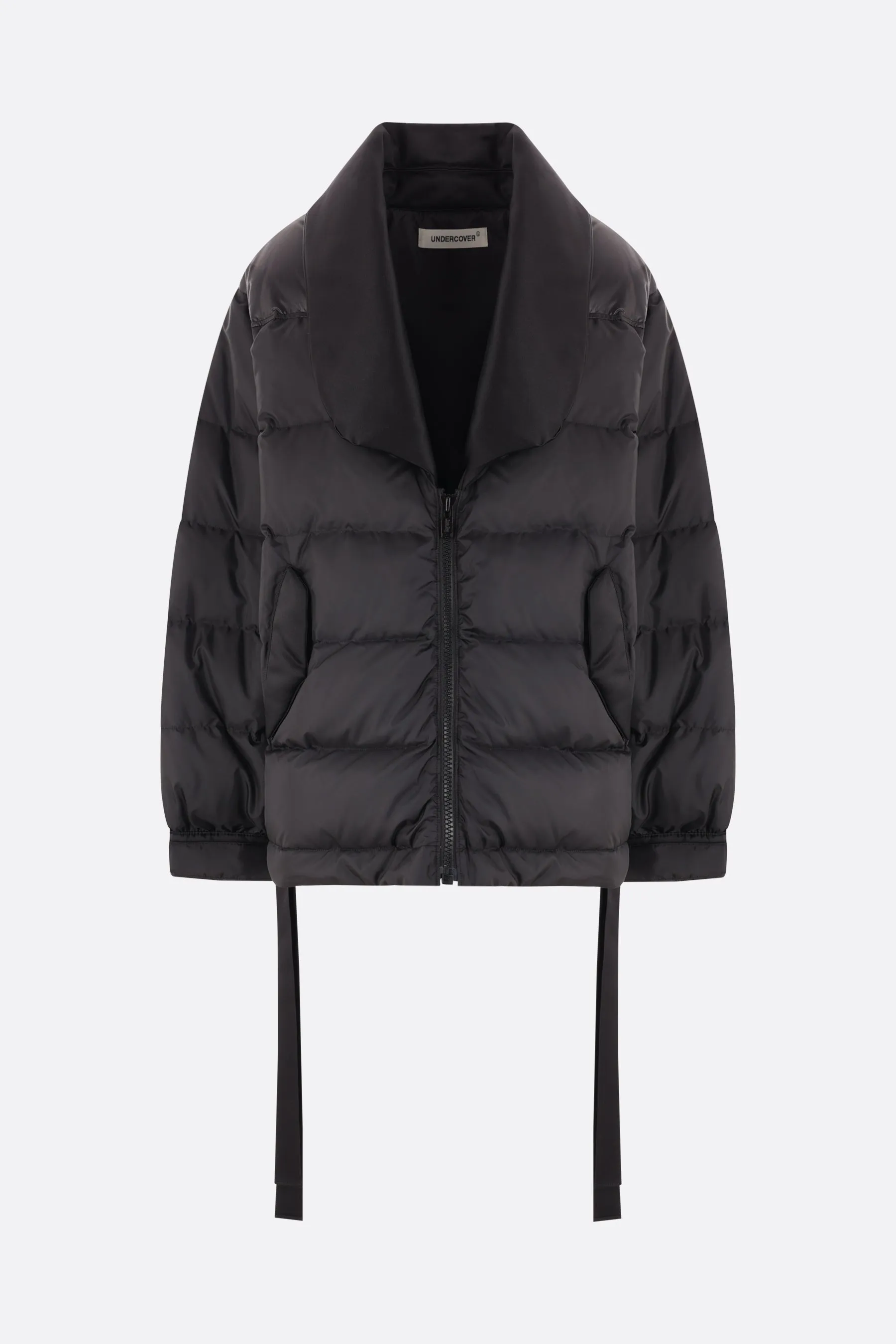 nylon and satin down jacket