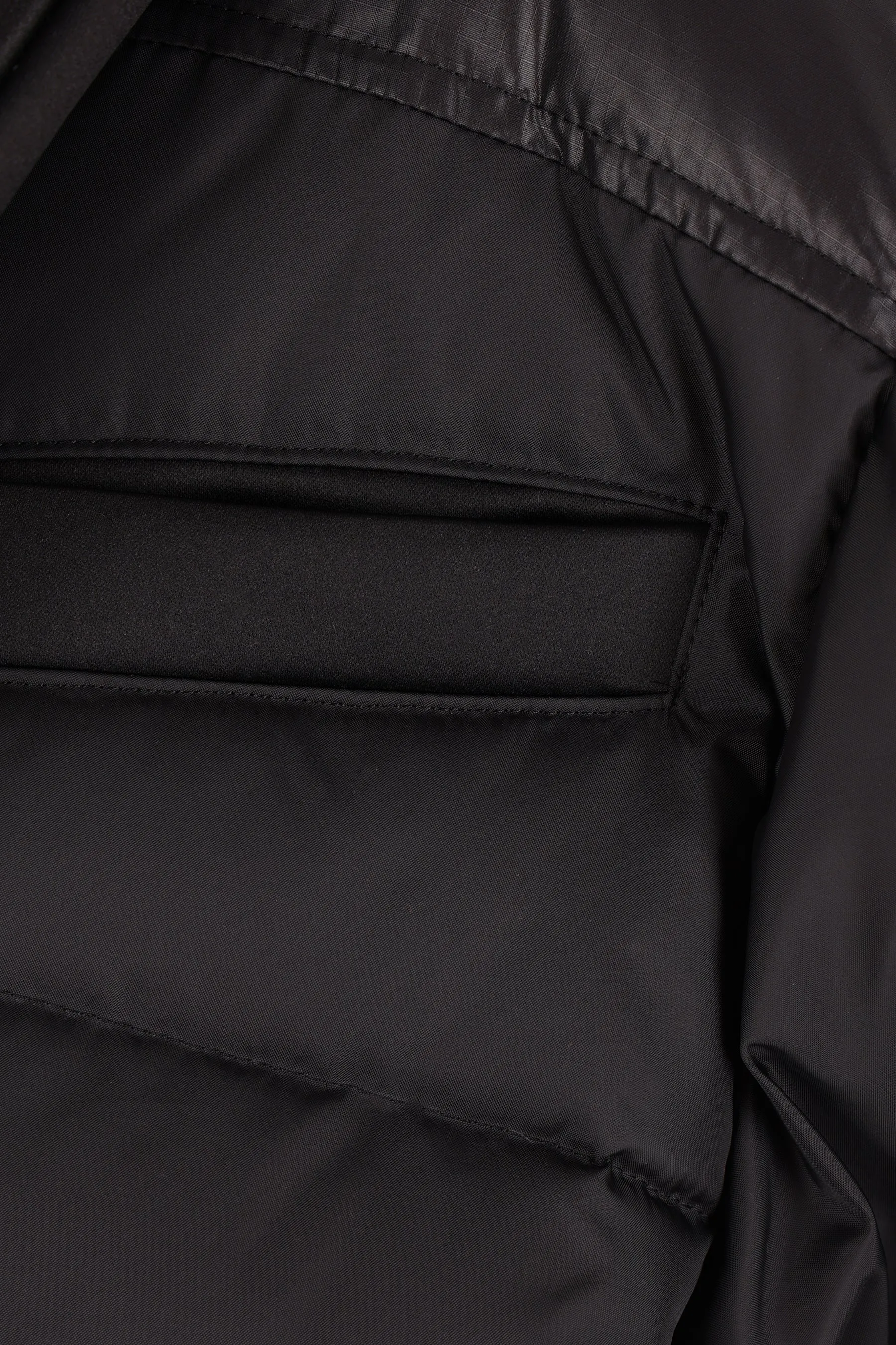 nylon and satin down jacket