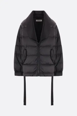 nylon and satin down jacket