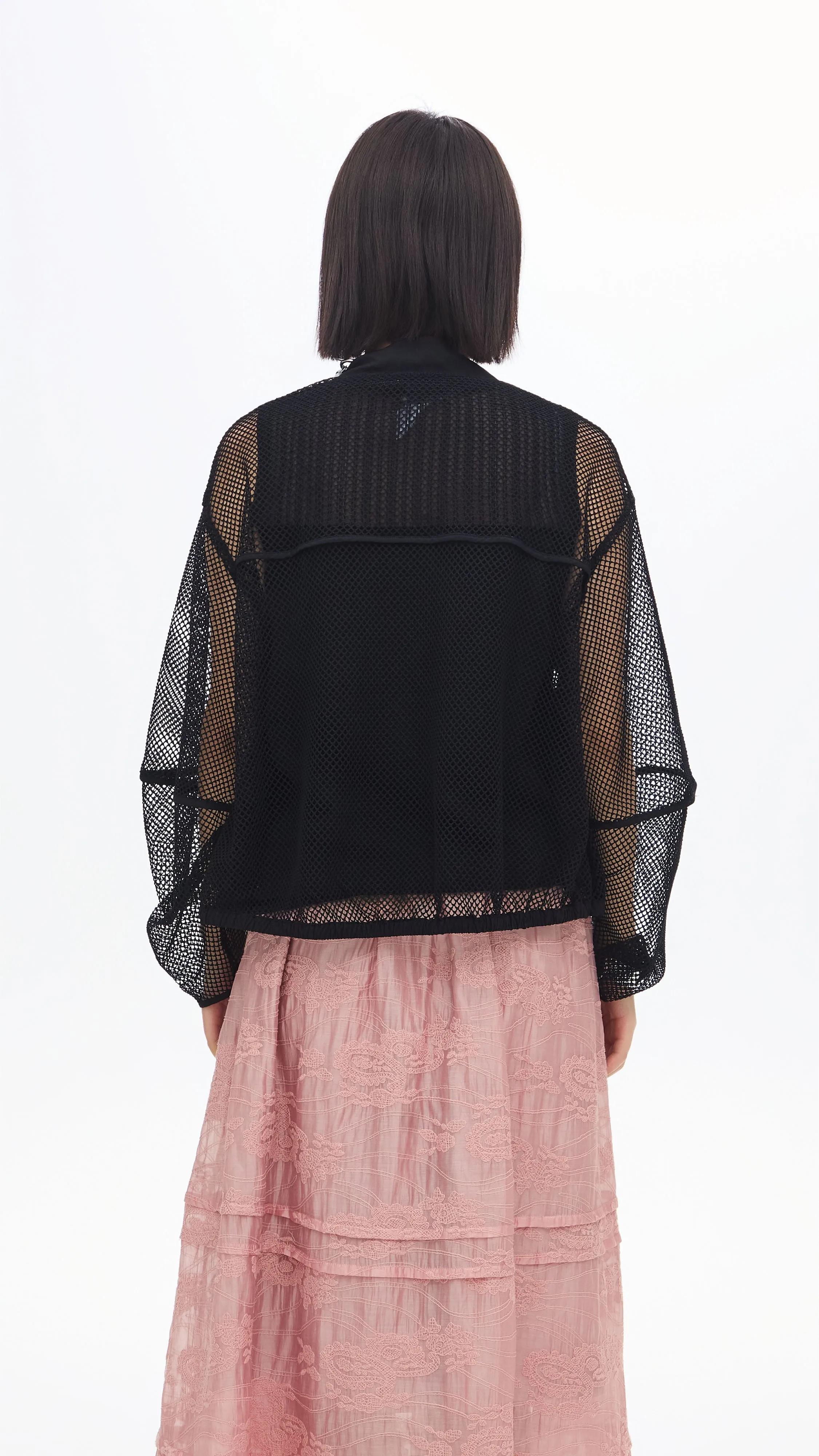 Nylon Patch Front-zip Jacket