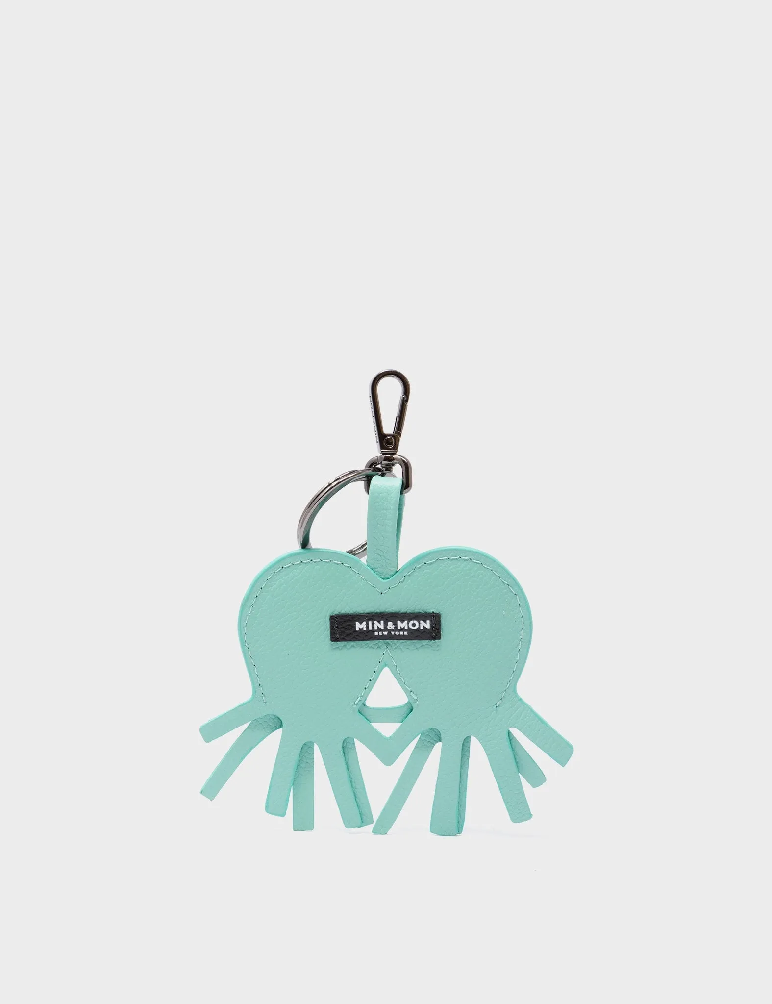 Octotwins Charm - Oceanic Green Leather Keychain