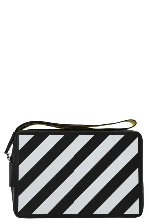 Off-White Binder Logo Detailed Zip-Up Clutch Bag