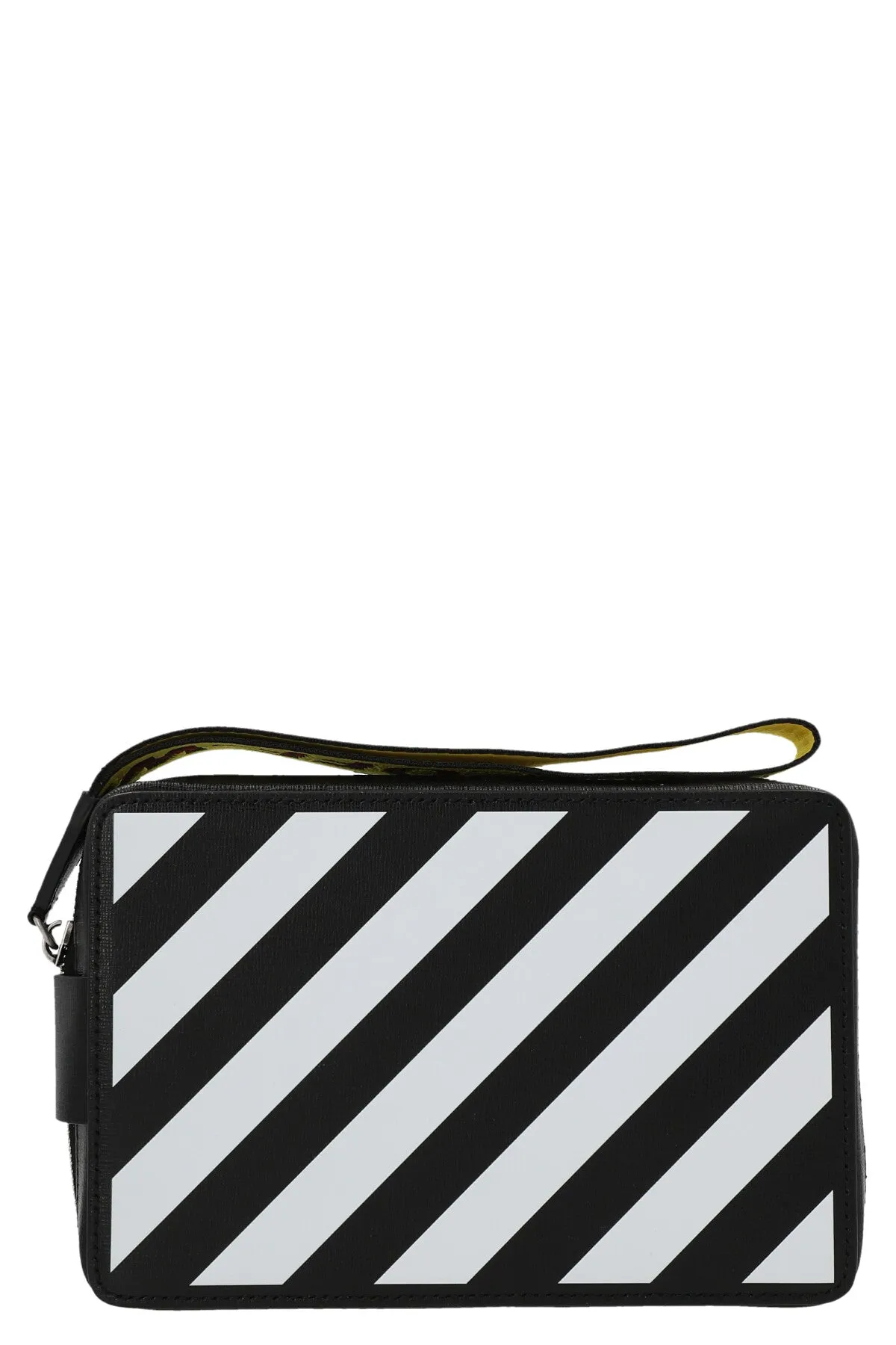 Off-White Binder Logo Detailed Zip-Up Clutch Bag